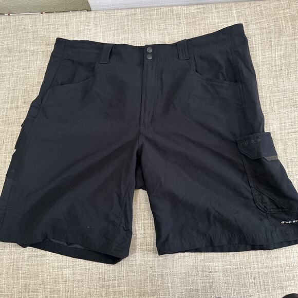 Columbia Omni-Shade Shorts Mens 40 PFG Black - Picture 1 of 13